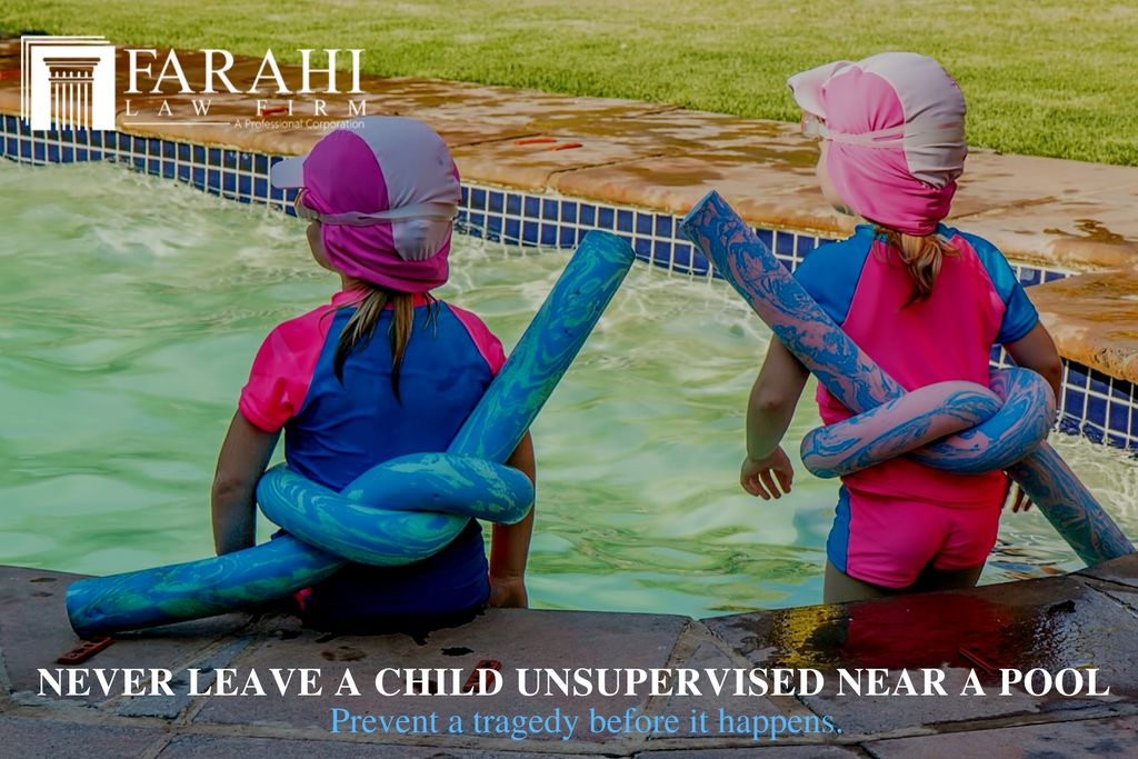 NEVER LEAVE A CHILD UNSUPERVISED NEAR A POOL Personal Injury and Car Accident Lawyer in Los